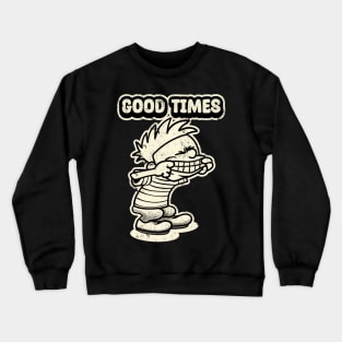 Drawing retro Vintage 80s and 90s friends Good times Crewneck Sweatshirt